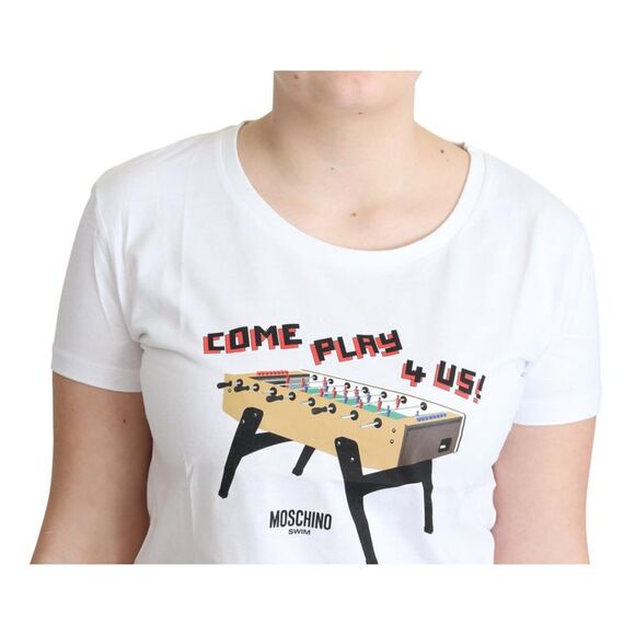 Moschino TSH5069 Foosball TShirt Women White Tops & T-Shirts - Picture 4 of 4